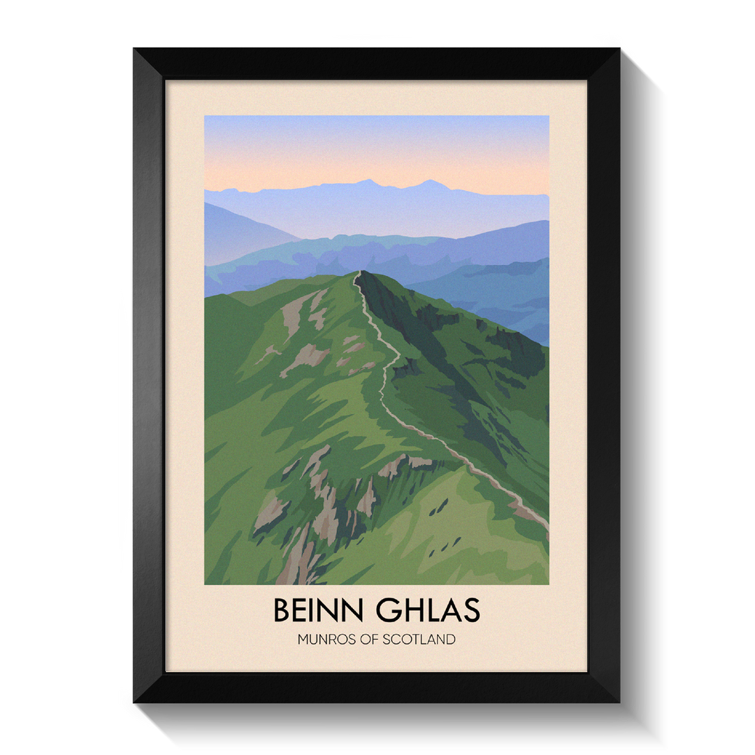 Beinn Ghlas Munros Of Scotland Travel Poster