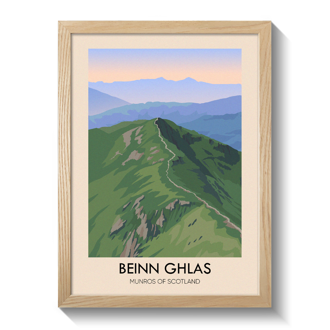Beinn Ghlas Munros Of Scotland Travel Poster