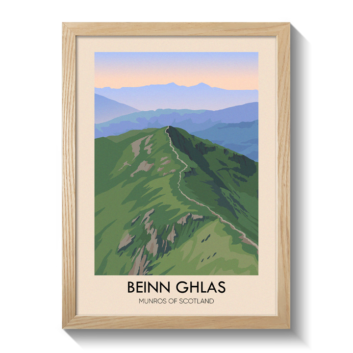 Beinn Ghlas Munros Of Scotland Travel Poster