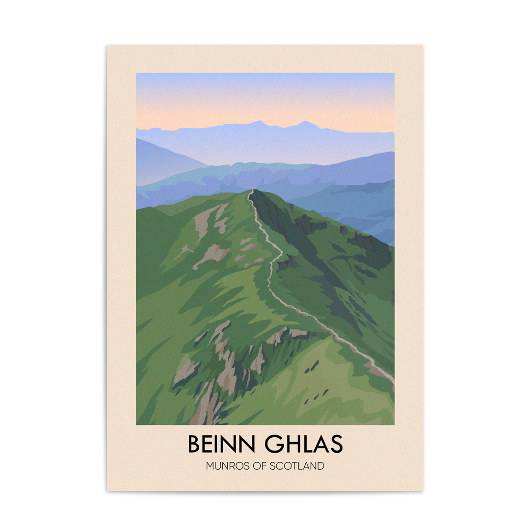 Beinn Ghlas Munros Of Scotland Travel Poster