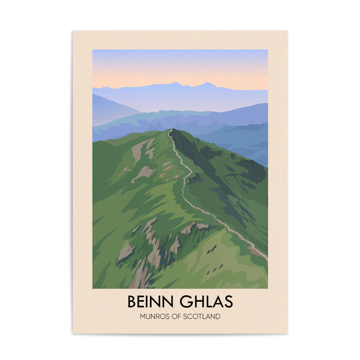Beinn Ghlas Munros Of Scotland Travel Poster