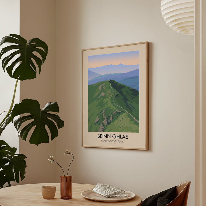 Beinn Ghlas Munros Of Scotland Travel Poster