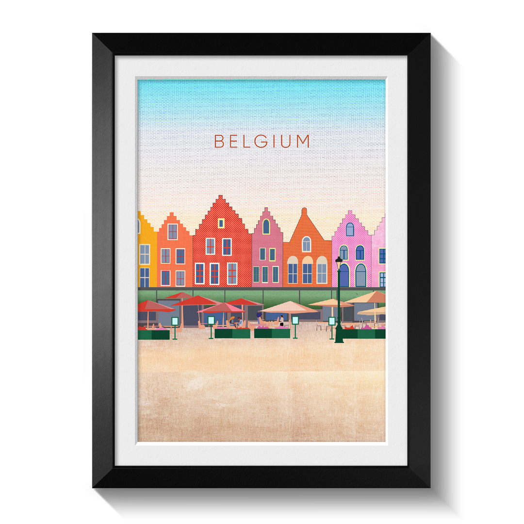 Belgium Minimal Travel Poster