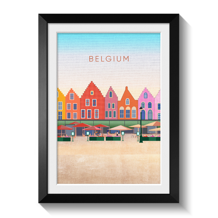 Belgium Minimal Travel Poster