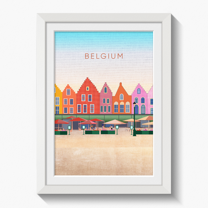 Belgium Minimal Travel Poster