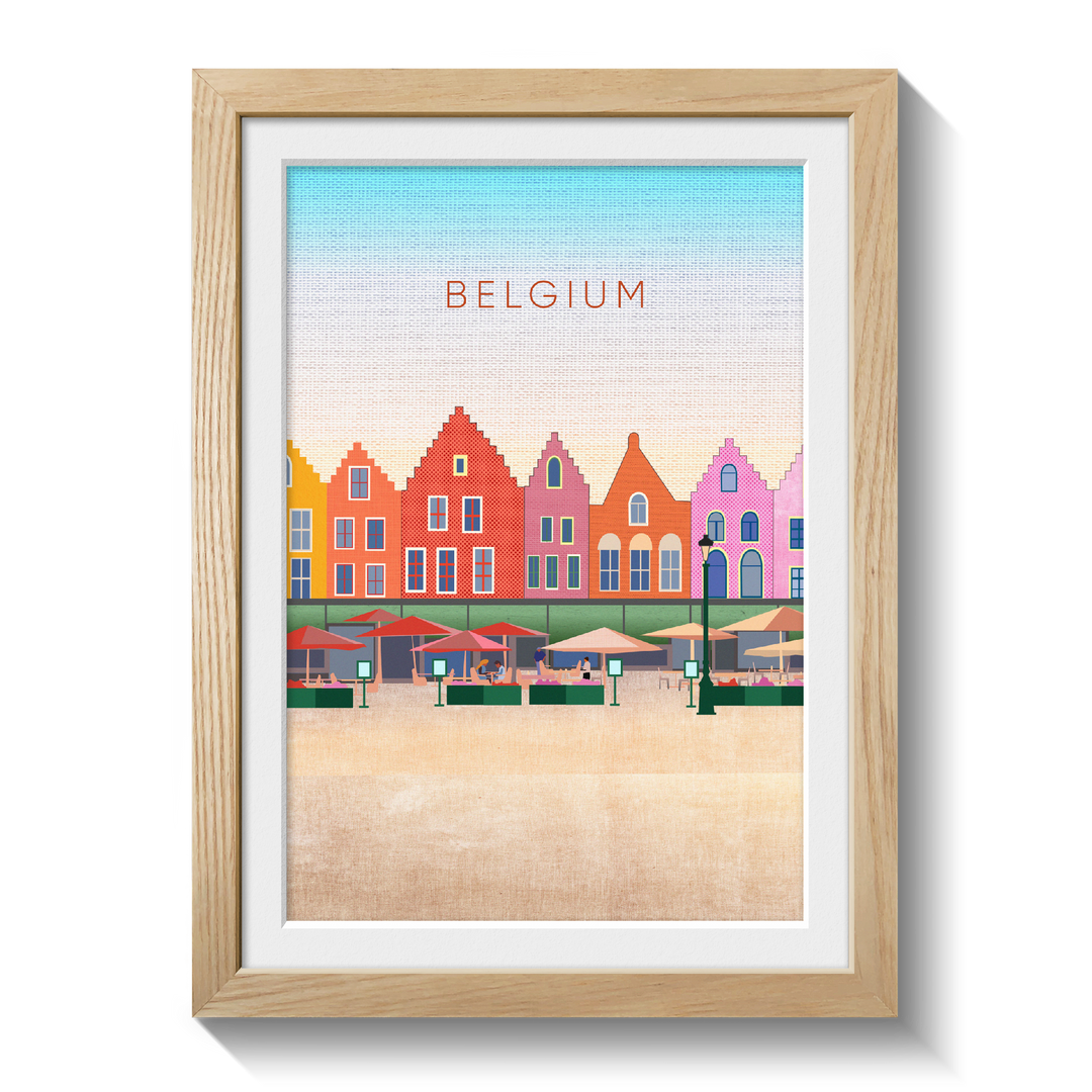 Belgium Minimal Travel Poster