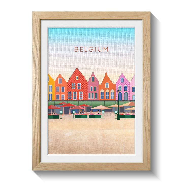 Belgium Minimal Travel Poster