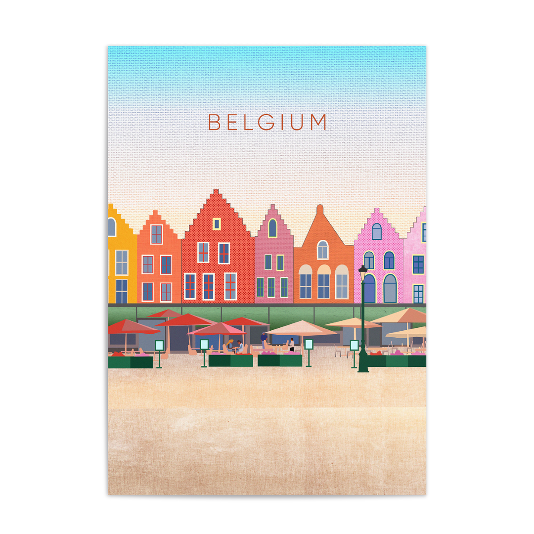 Belgium Minimal Travel Poster