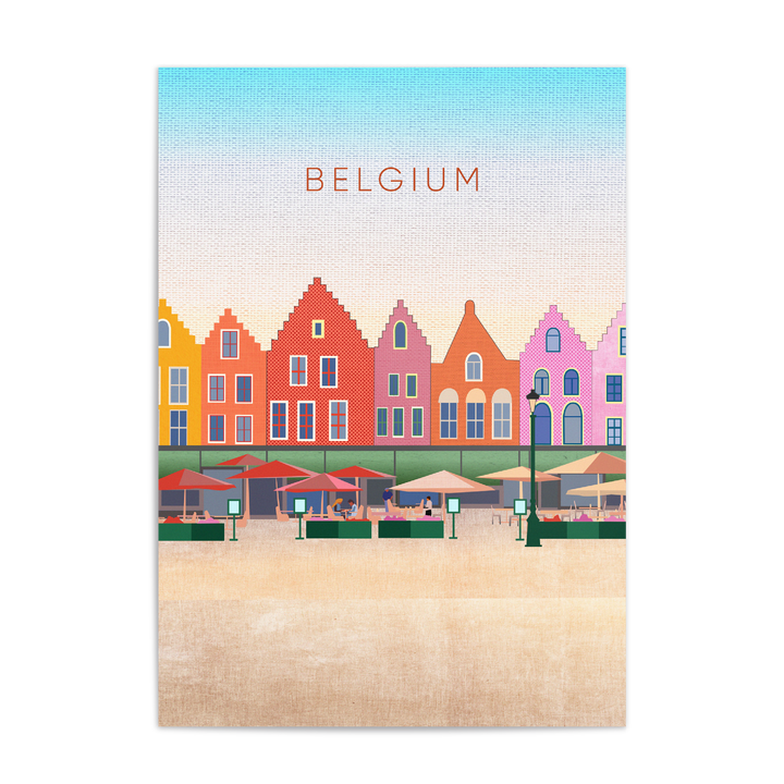 Belgium Minimal Travel Poster