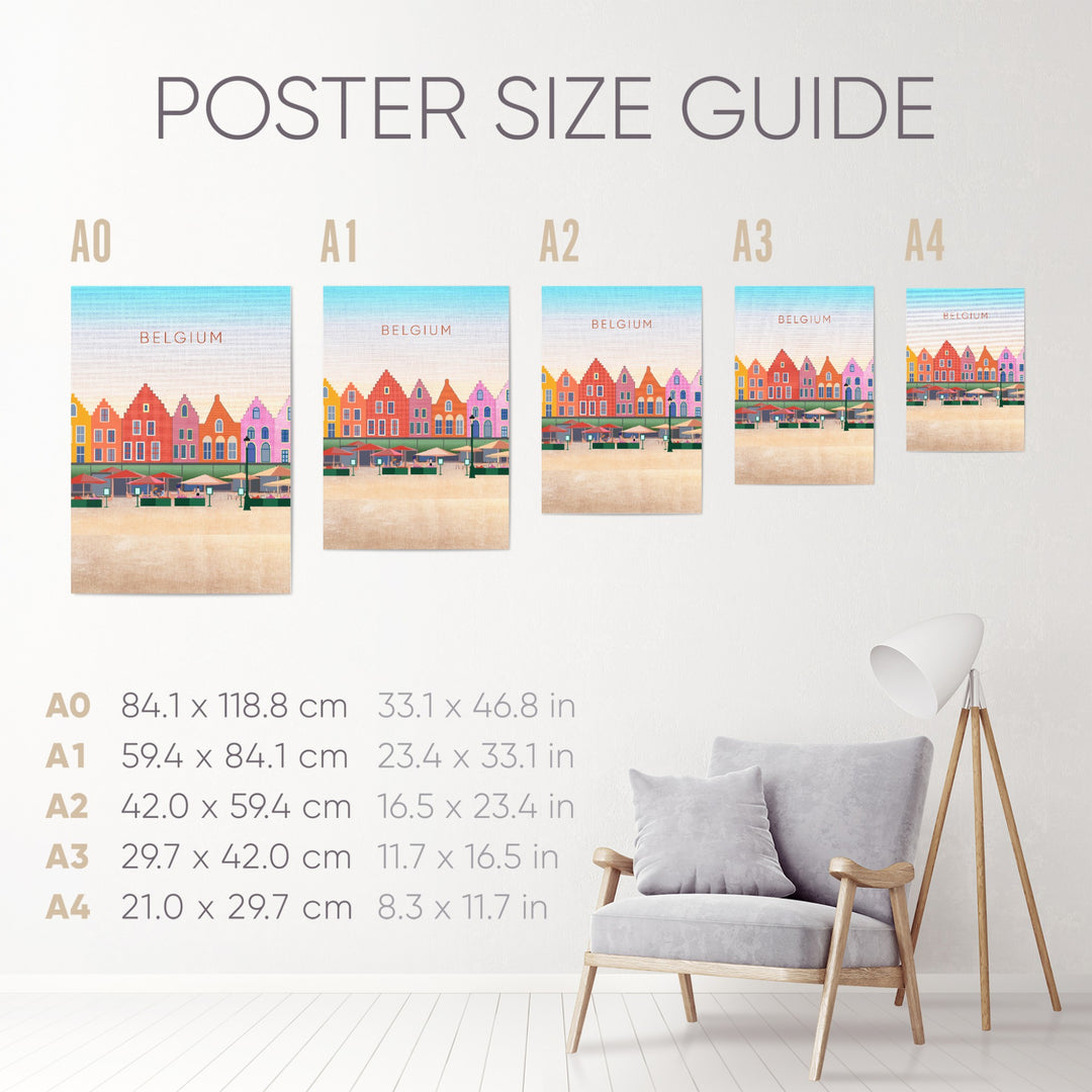 Belgium Minimal Travel Poster