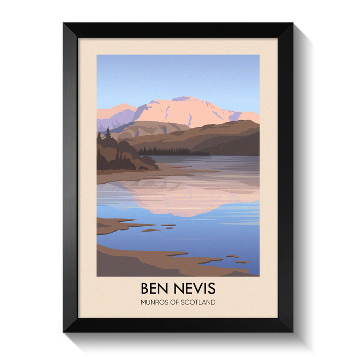 Ben Nevis Munros of Scotland Travel Poster