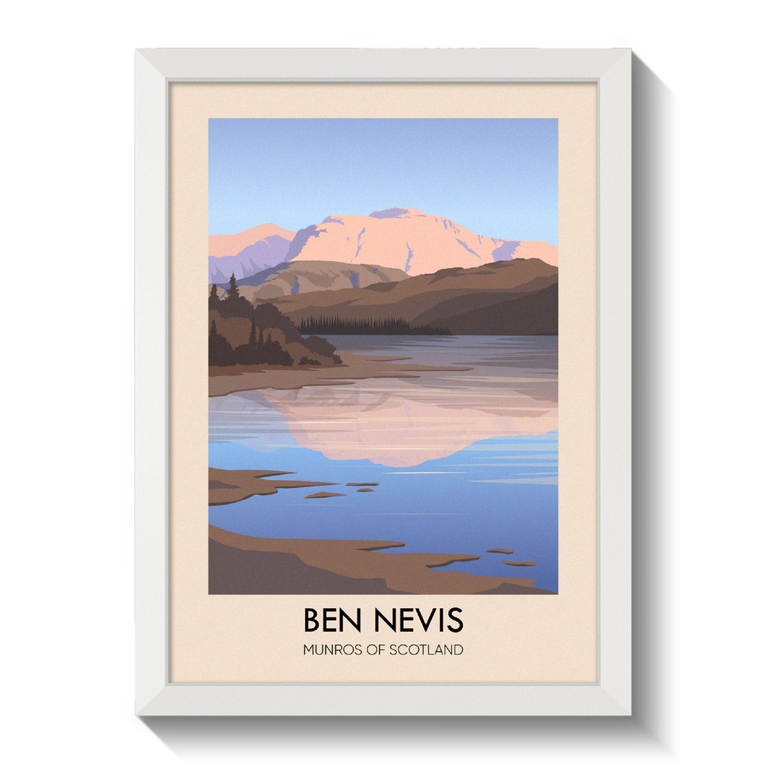 Ben Nevis Munros of Scotland Travel Poster