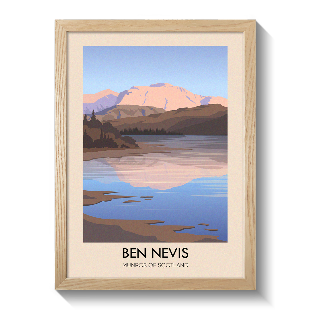 Ben Nevis Munros of Scotland Travel Poster