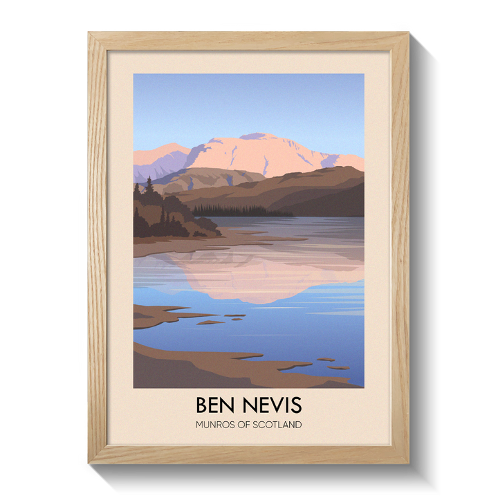 Ben Nevis Munros of Scotland Travel Poster