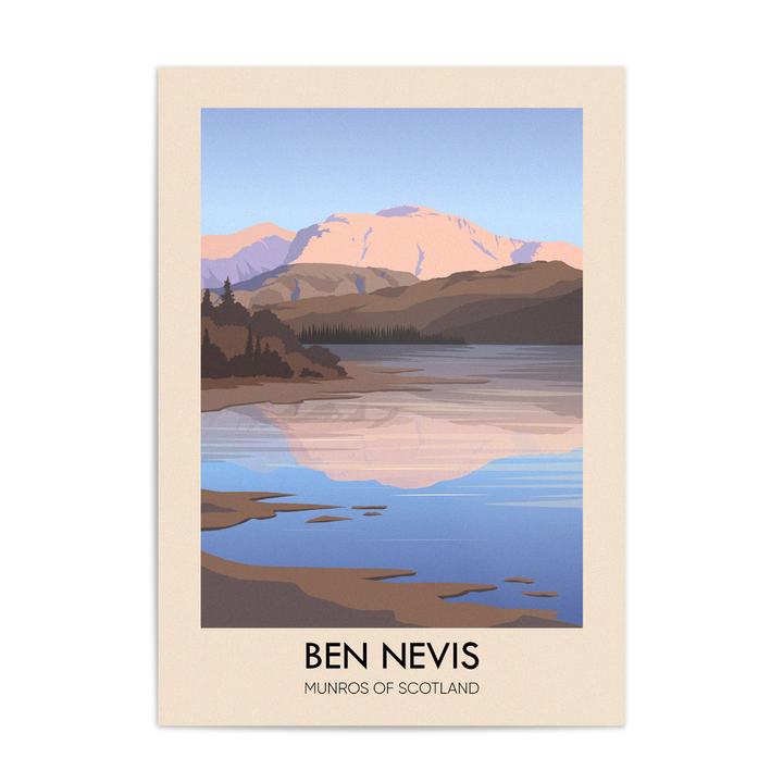 Ben Nevis Munros of Scotland Travel Poster