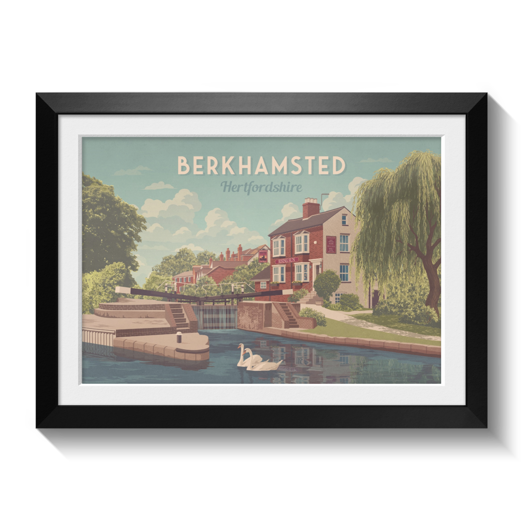 Berkhamsted Hertfordshire Travel Poster