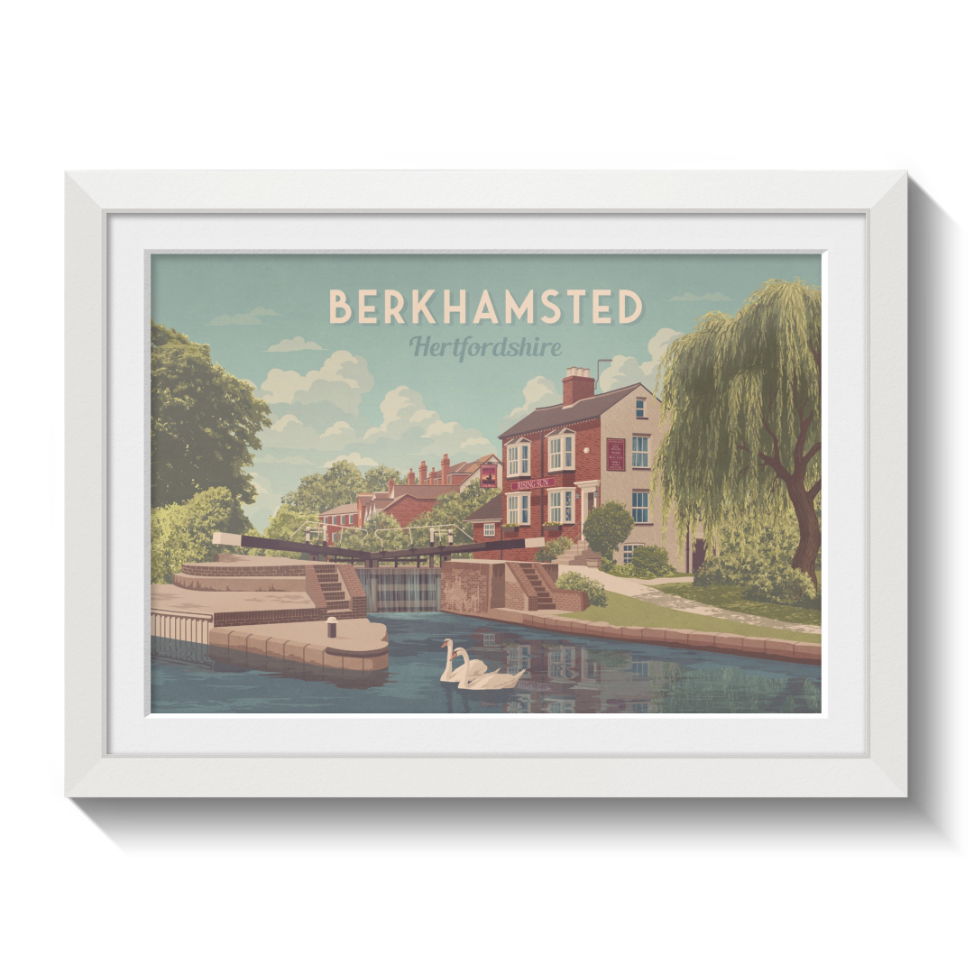 Berkhamsted Hertfordshire Travel Poster
