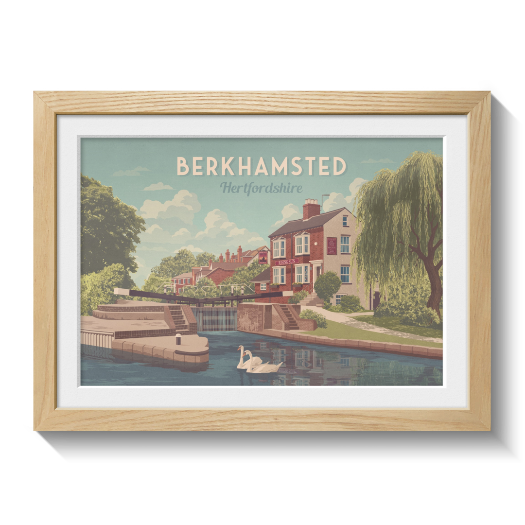 Berkhamsted Hertfordshire Travel Poster