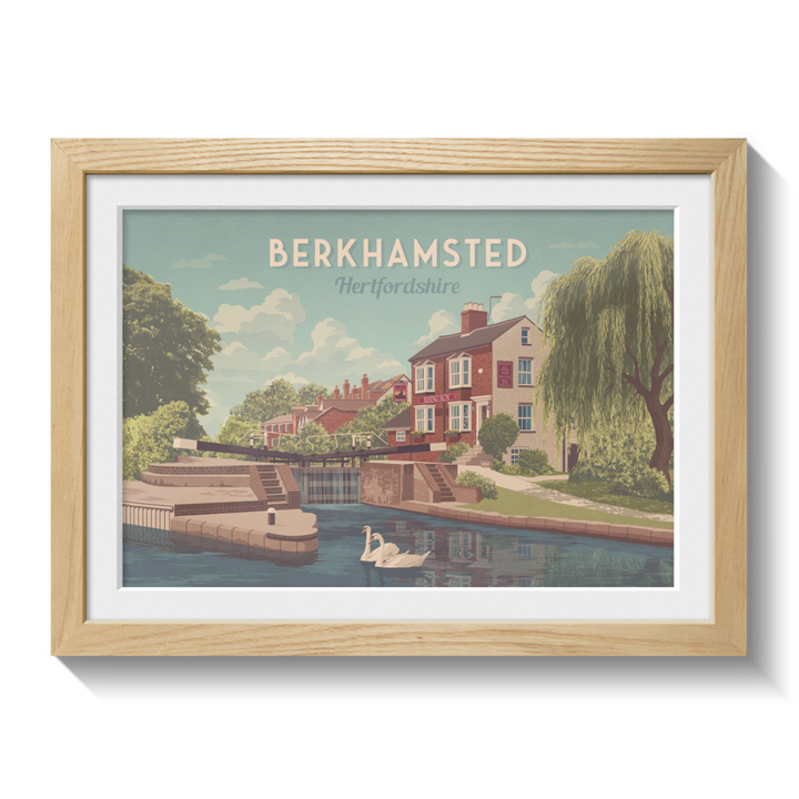 Berkhamsted Hertfordshire Travel Poster