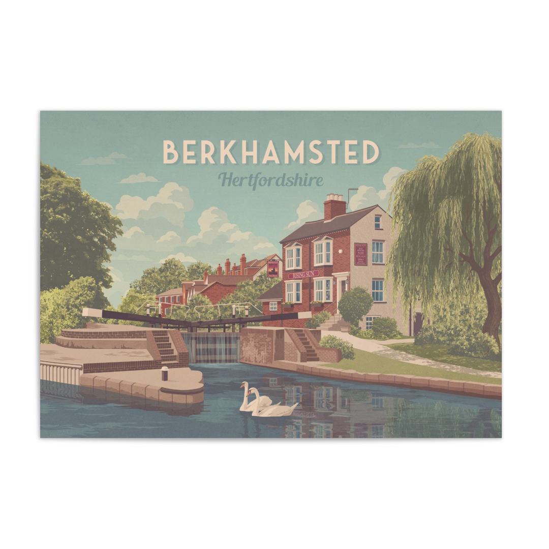 Berkhamsted Hertfordshire Travel Poster