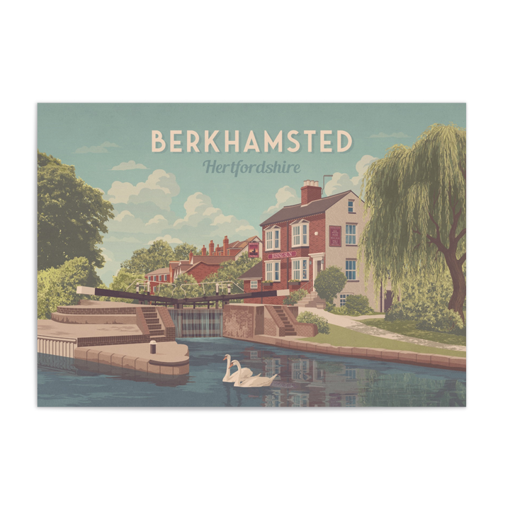 Berkhamsted Hertfordshire Travel Poster