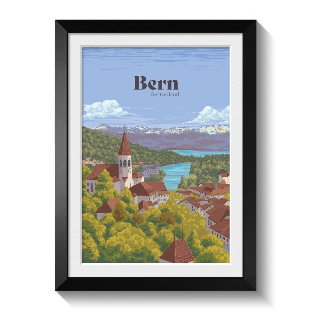 Bern Switzerland Travel Poster