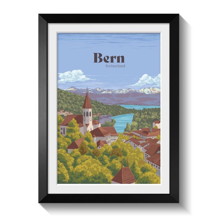 Bern Switzerland Travel Poster
