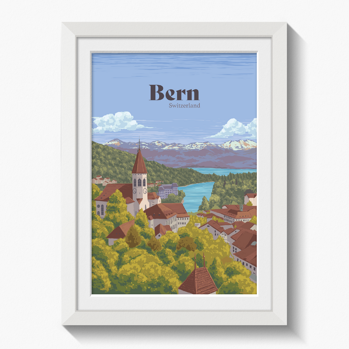 Bern Switzerland Travel Poster