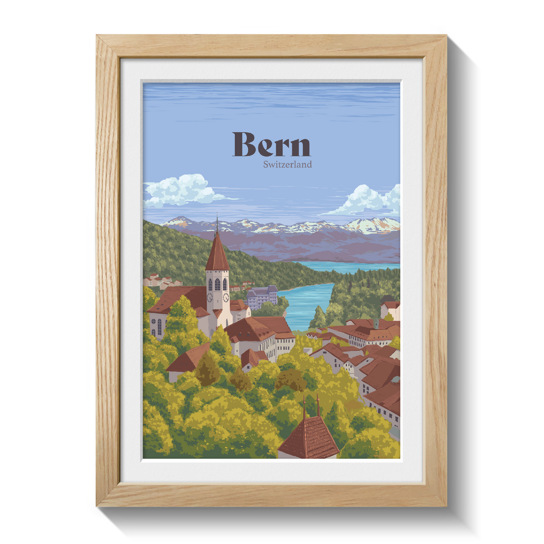 Bern Switzerland Travel Poster