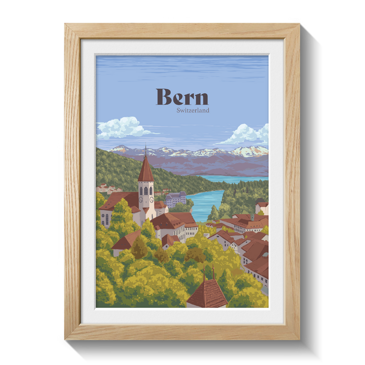 Bern Switzerland Travel Poster