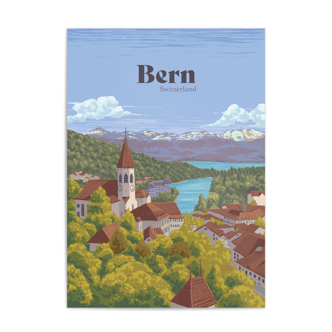 Bern Switzerland Travel Poster