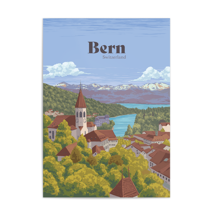 Bern Switzerland Travel Poster