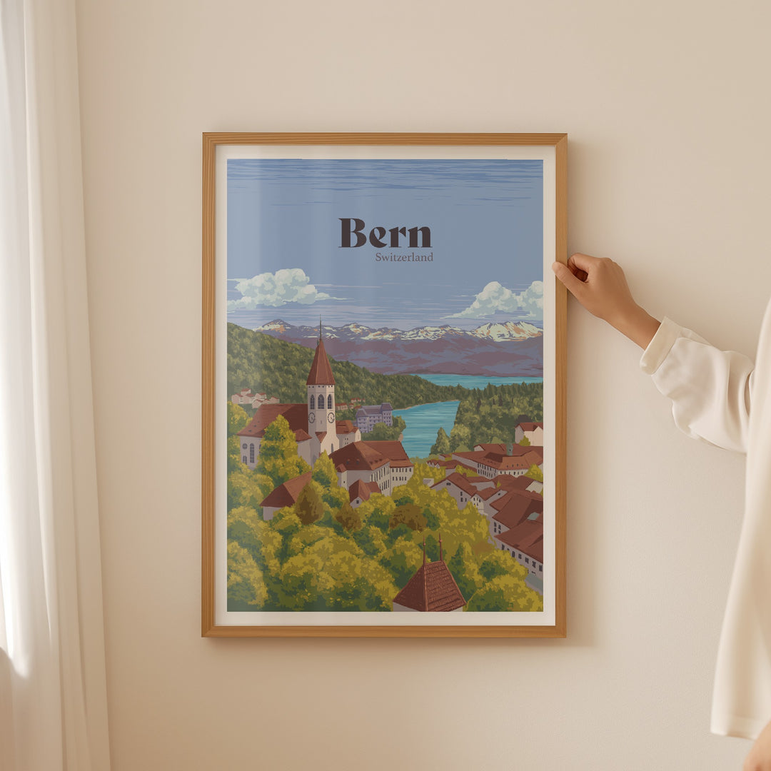 Bern Switzerland Travel Poster