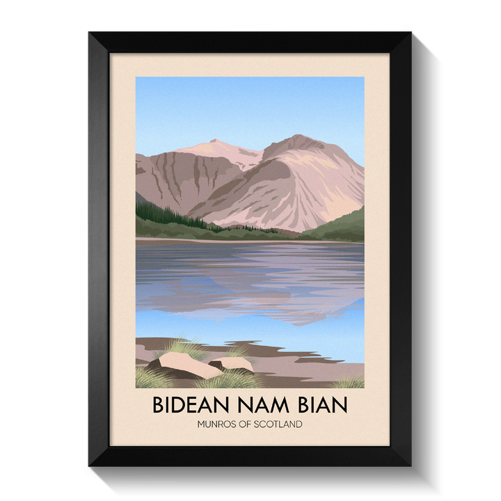 Bidean Nam Bian Munros Of Scotland Travel Poster