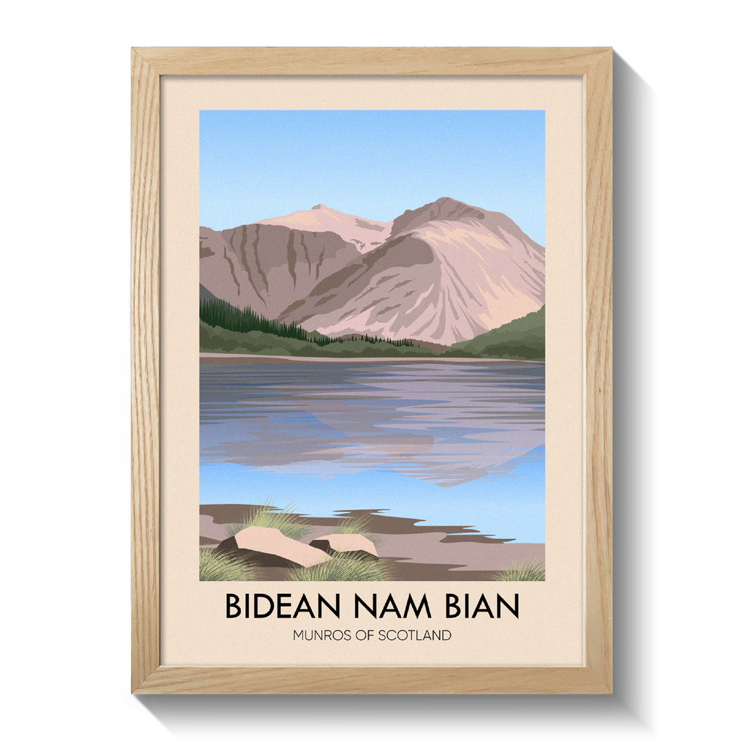 Bidean Nam Bian Munros Of Scotland Travel Poster