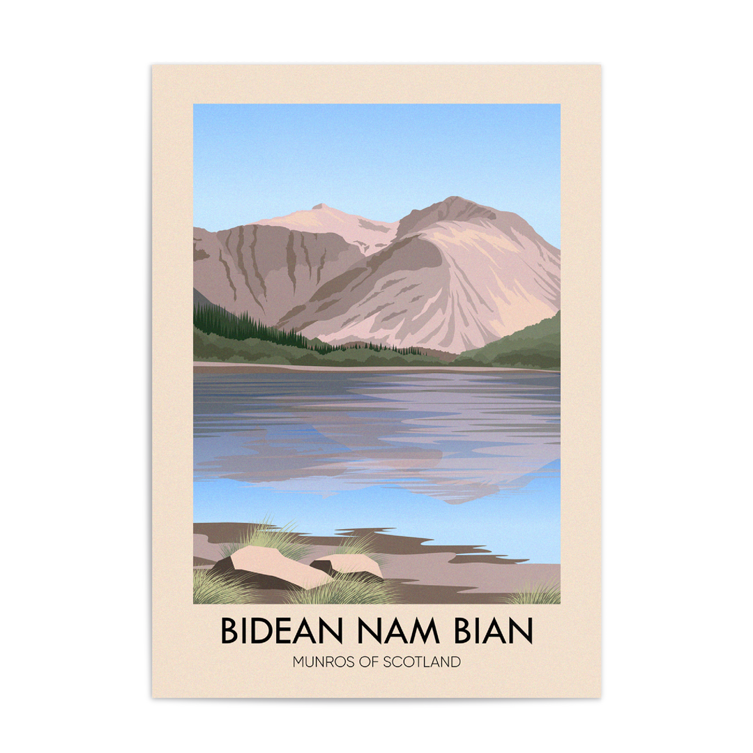 Bidean Nam Bian Munros Of Scotland Travel Poster