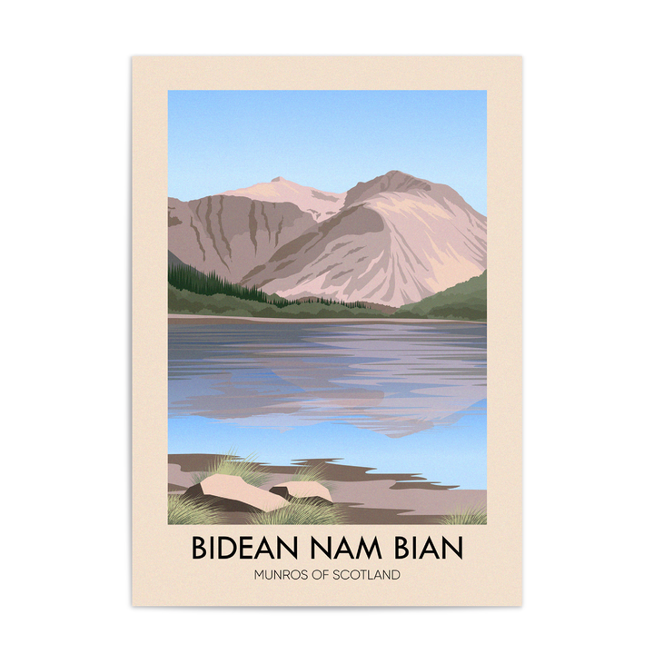 Bidean Nam Bian Munros Of Scotland Travel Poster