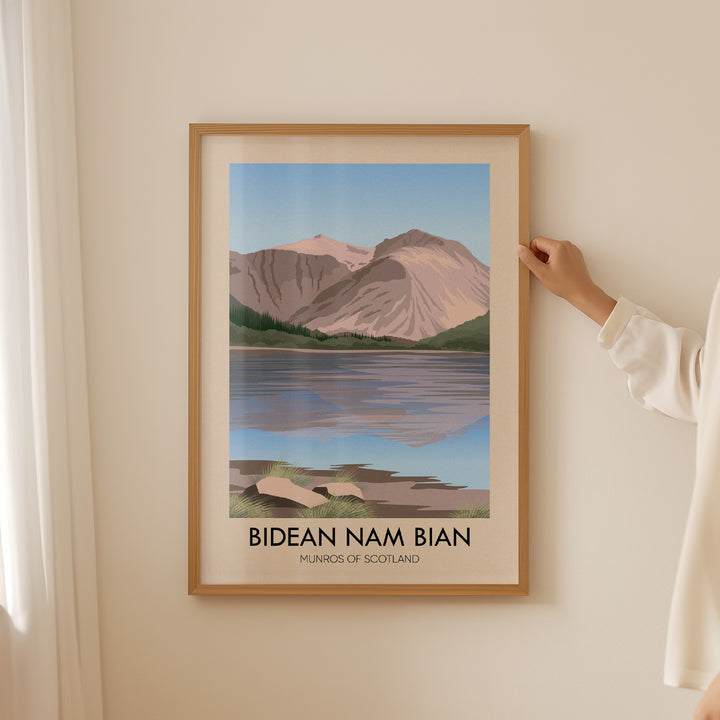 Bidean Nam Bian Munros Of Scotland Travel Poster