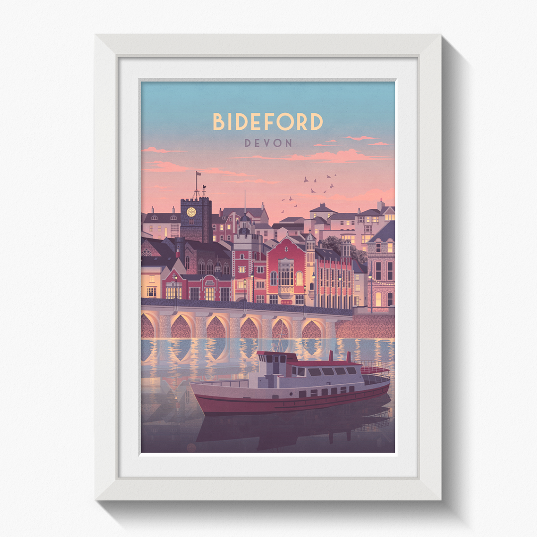 Bideford Devon Seaside Travel Poster