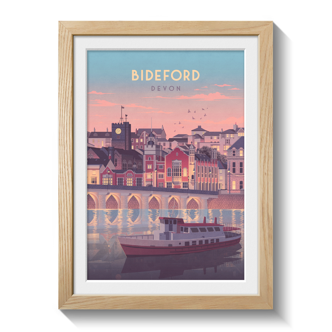 Bideford Devon Seaside Travel Poster
