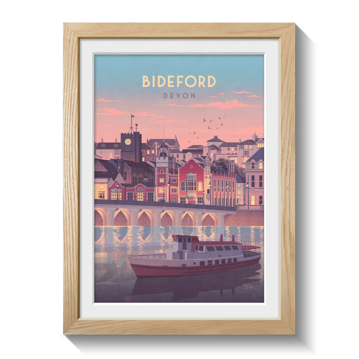 Bideford Devon Seaside Travel Poster