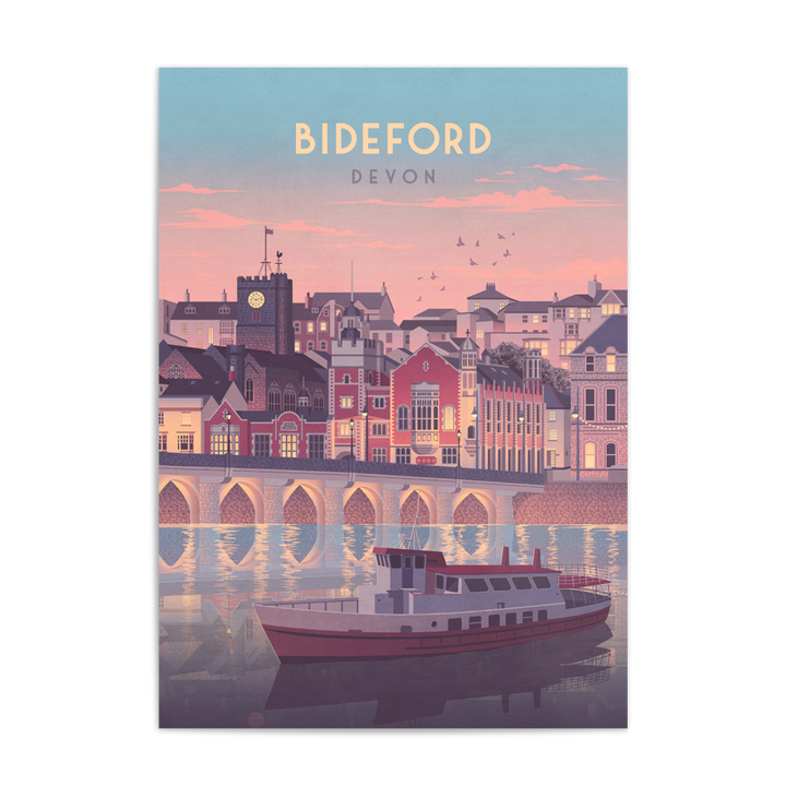Bideford Devon Seaside Travel Poster