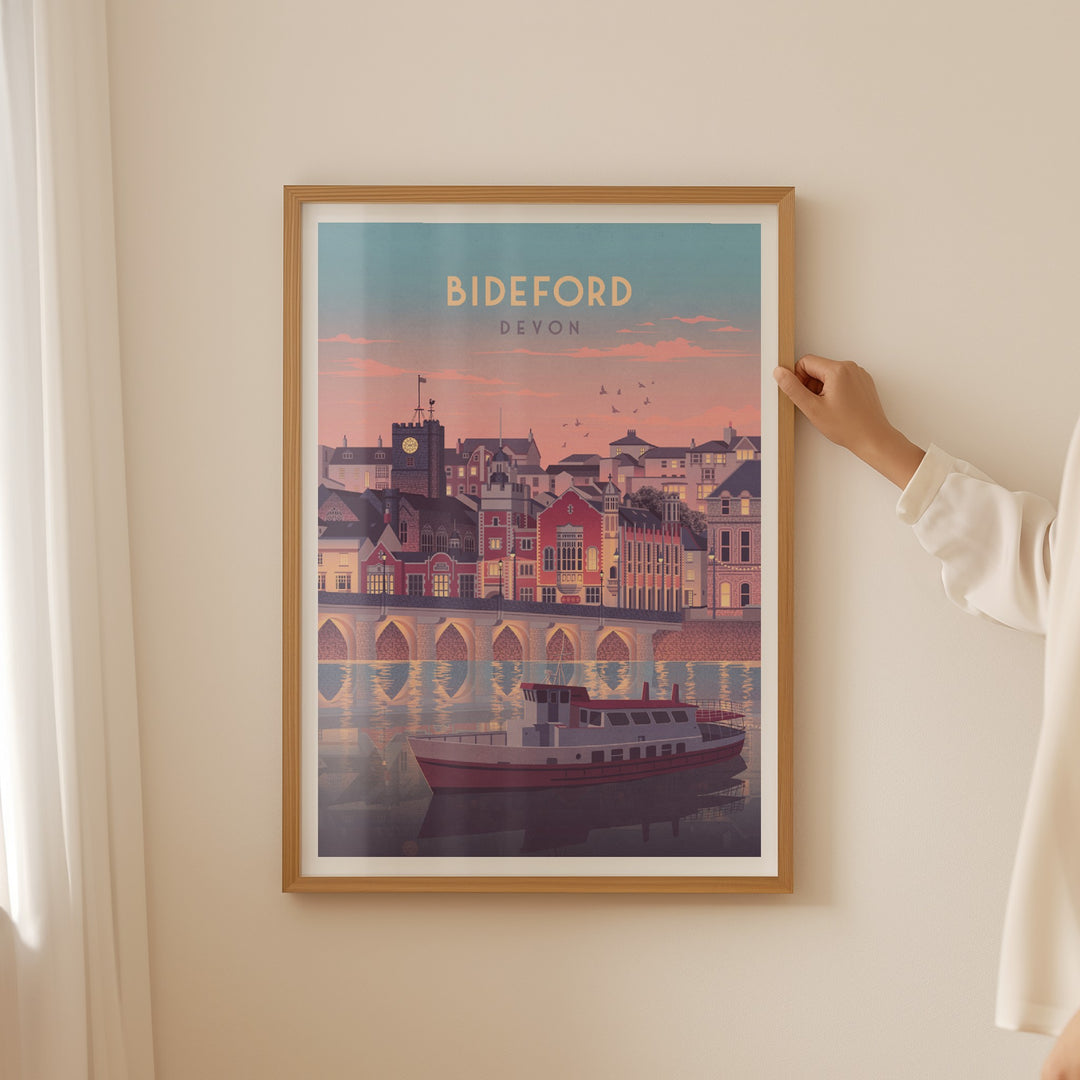 Bideford Devon Seaside Travel Poster