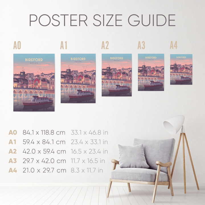 Bideford Devon Seaside Travel Poster