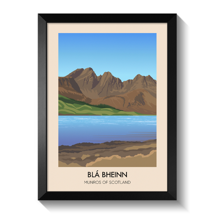 Bla Bheinn Munros of Scotland Travel Poster