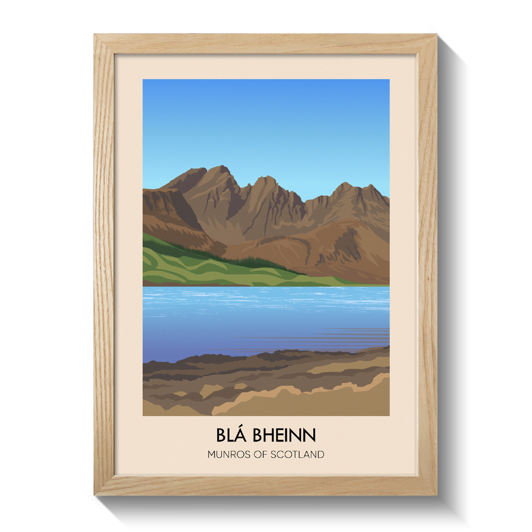 Bla Bheinn Munros of Scotland Travel Poster