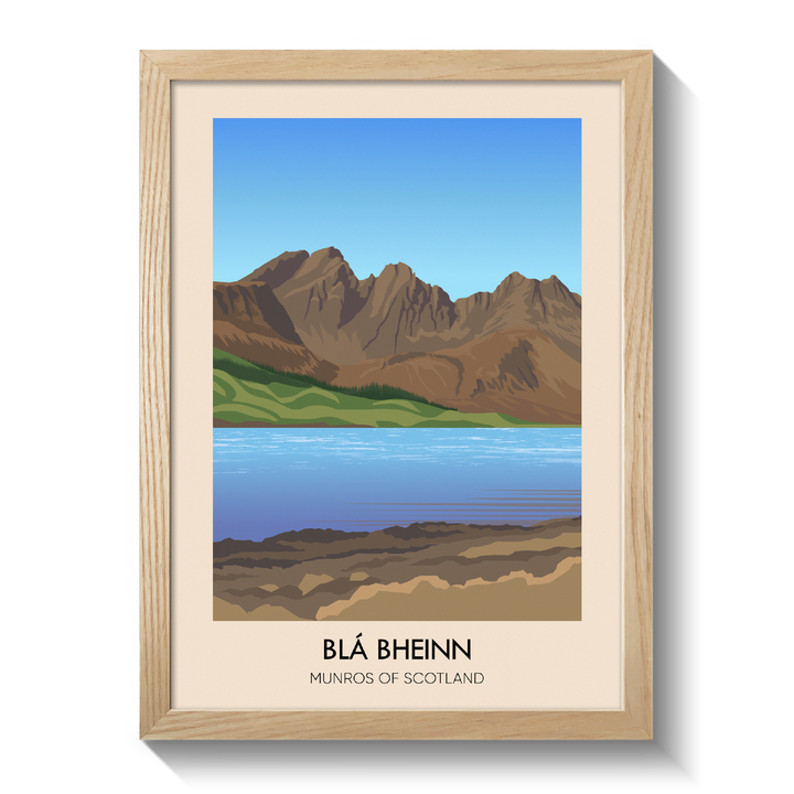 Bla Bheinn Munros of Scotland Travel Poster