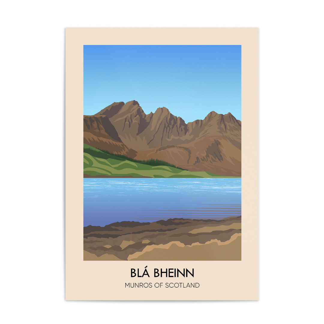 Bla Bheinn Munros of Scotland Travel Poster