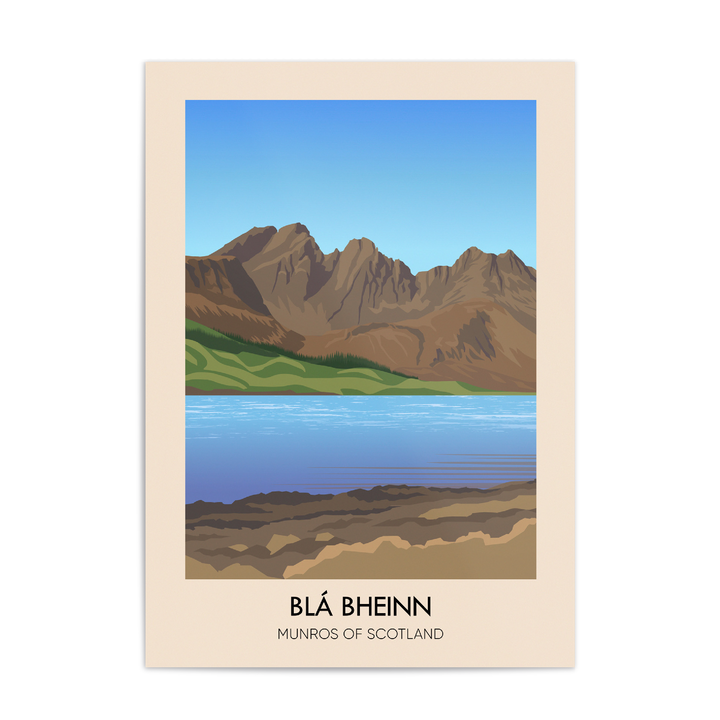 Bla Bheinn Munros of Scotland Travel Poster