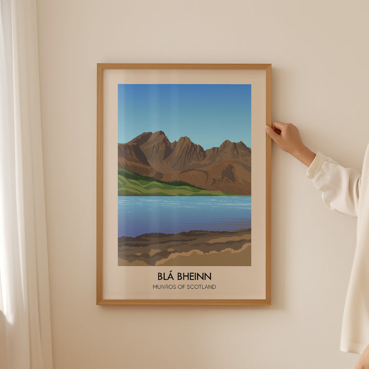 Bla Bheinn Munros of Scotland Travel Poster